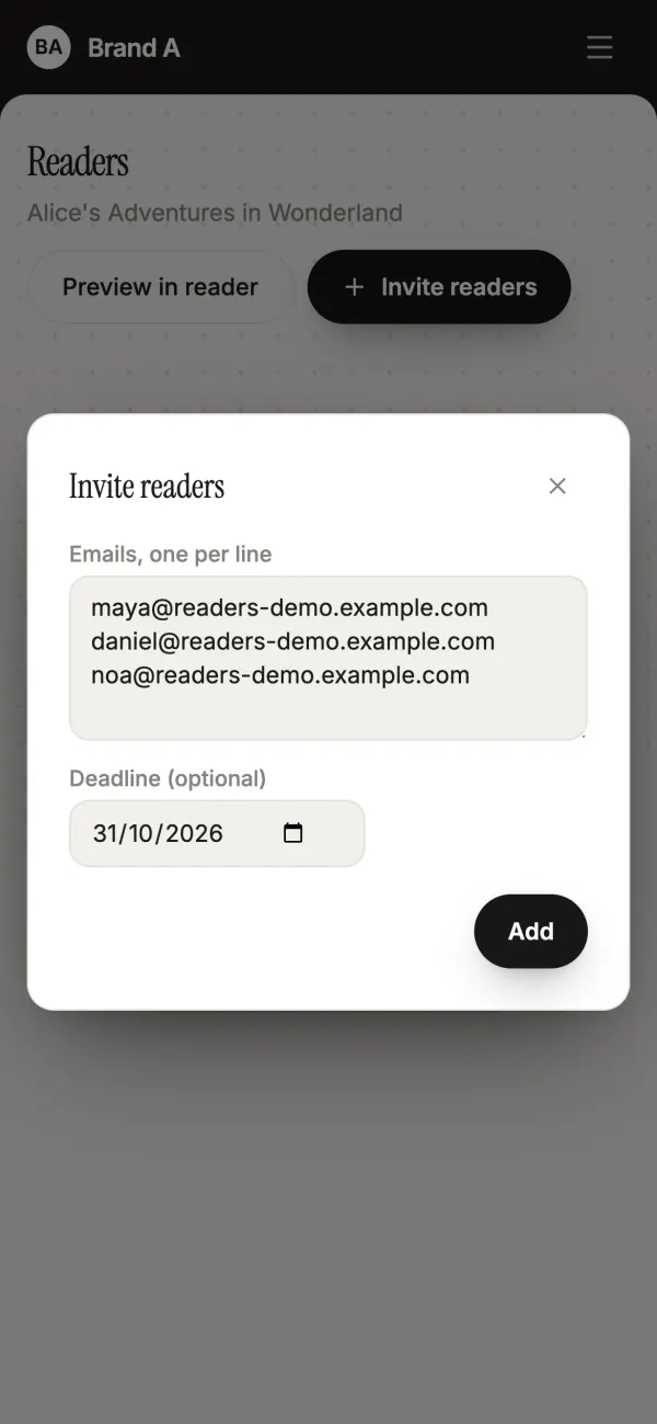 Invite your readers.
